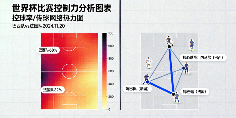 世界杯比赛控制力分析图表 - 展示控球率、传球网络等热力图